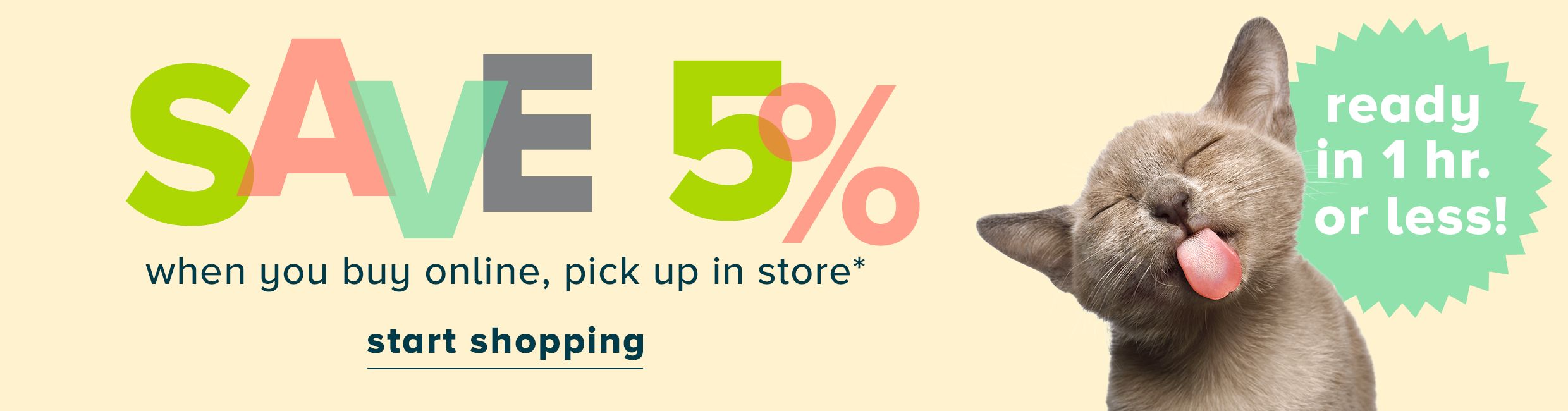 Save 5% when you buy online, pick up in store