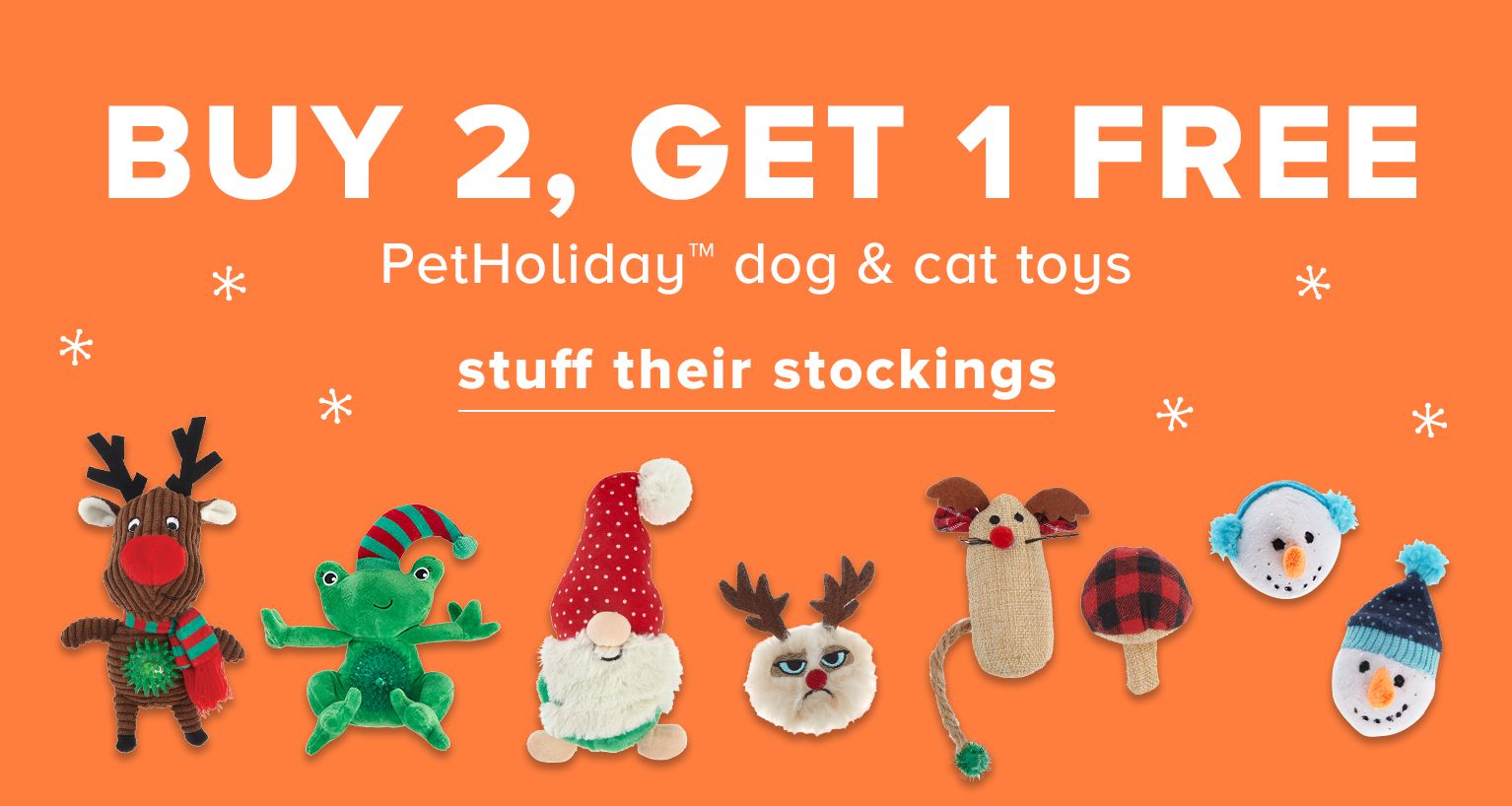 Buy2 Get1 Free Pet Holiday Dog & Cat Toys