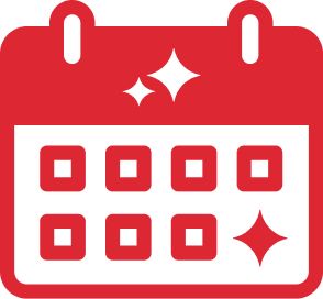 Calendar icon with sparkle