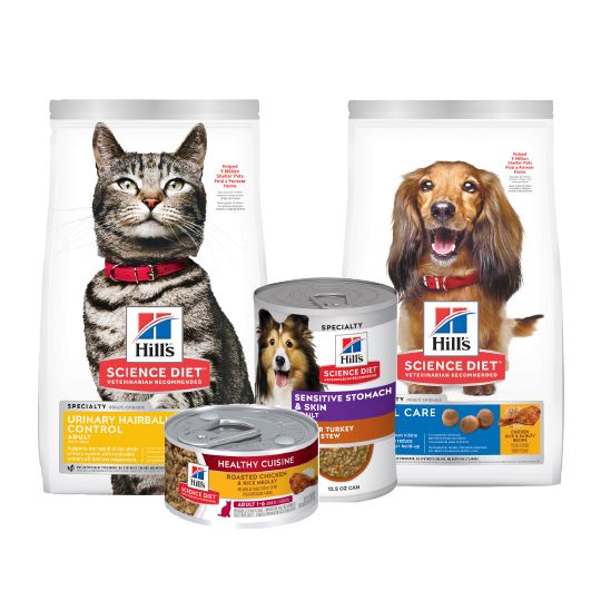 hills science diet dog and cat food