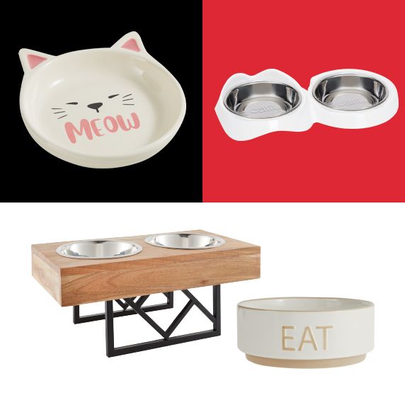 dog and cat food bowls