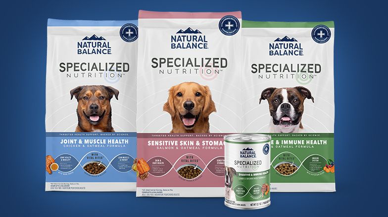 one can and three bags of natural balance specialized nutrition food