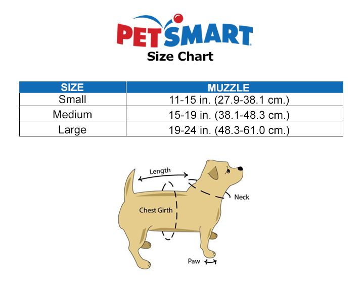 dog muzzle size chart