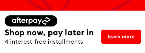(Afterpay logo) Shop now, pay later in 4 interest-free installments