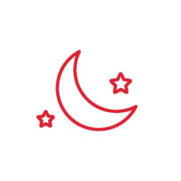 Moon and stars icon