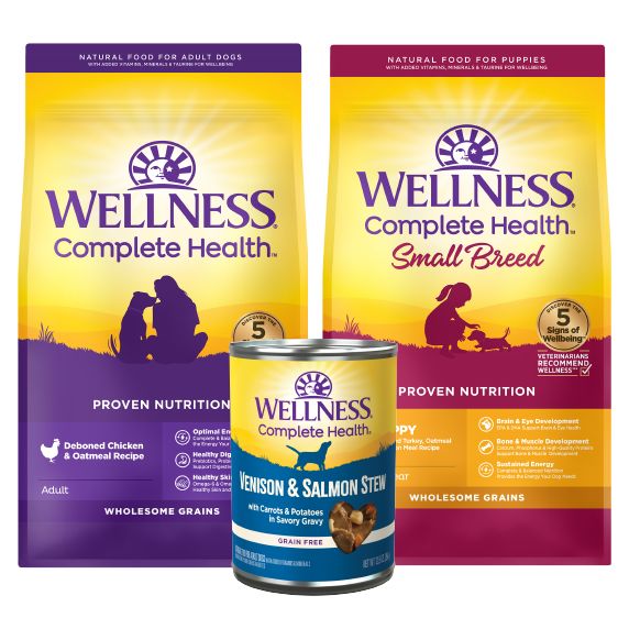 Wellness Complete Health Dry Dog Food Bags & Wellness Complete Health Wet Dog Food Variety Pack