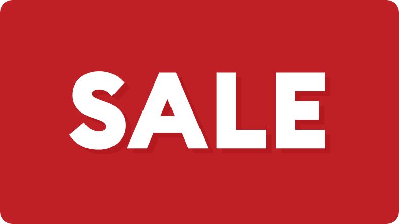 Red background White SALE text