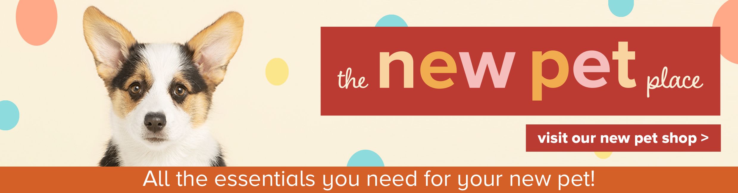Find all the essentials you need for your new pet plus get helpful tips!