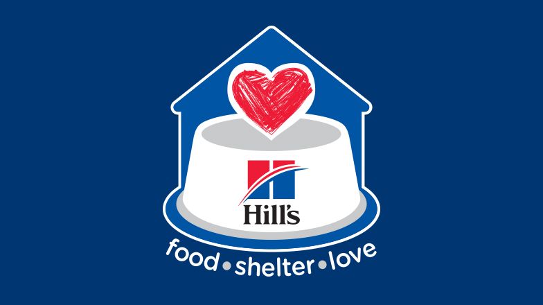 Hill's. Food. Shelter. Love.