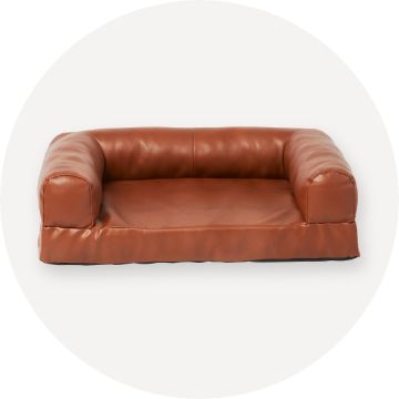 faux leather couch