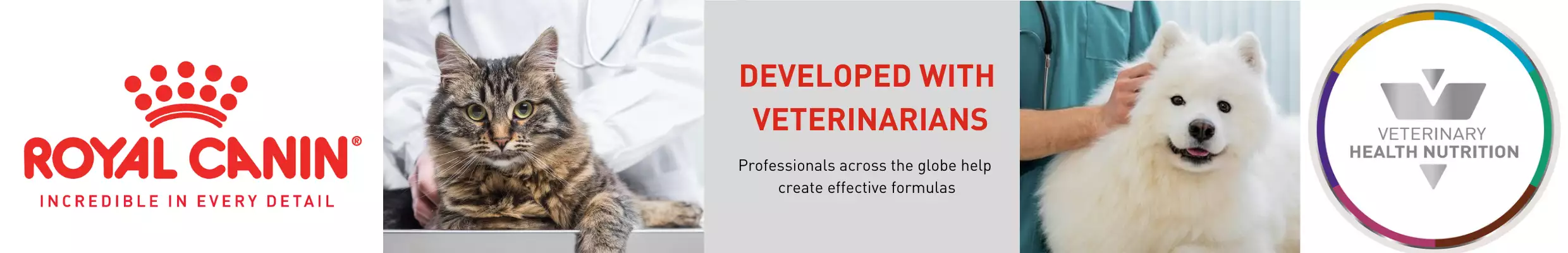 Dog and cat on banner for Royal Canin Vet Diets