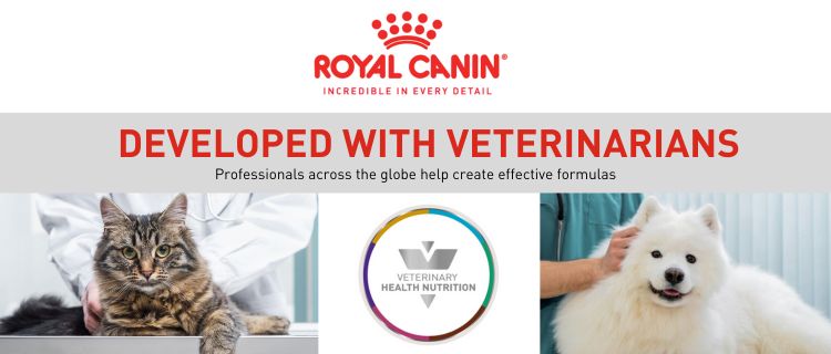Dog and cat on banner for Royal Canin Vet Diets