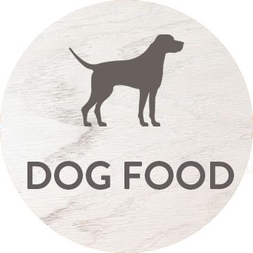Icon of a dog with dog food written underneath