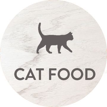 icon of a cat with cat food written underneath