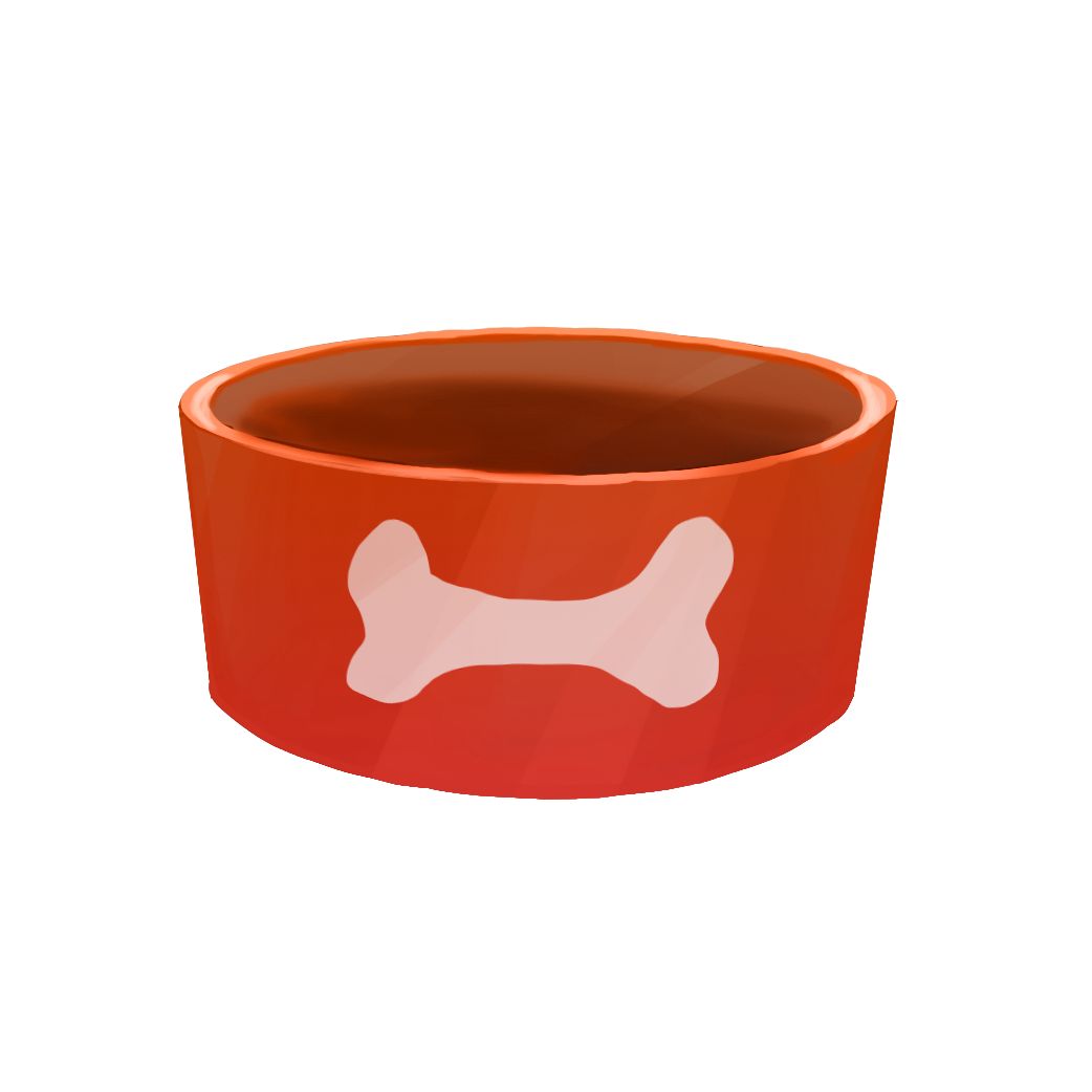 girl dog bowls