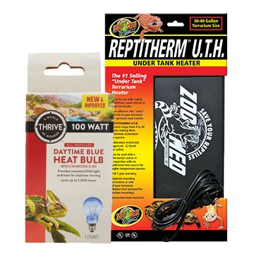 Daylight bulb & under-tank heat mat