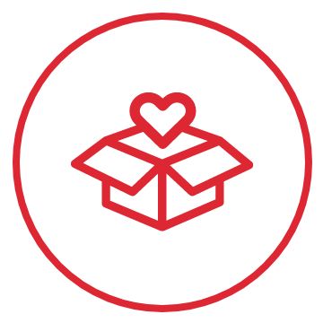 Box with a heart icon