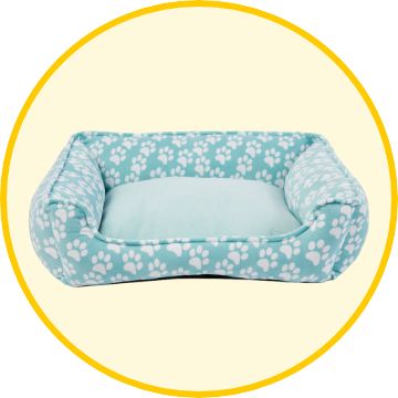 Blue cuddler dog bed