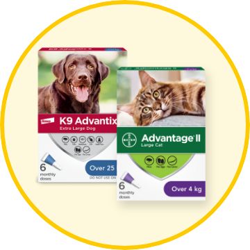 Flea and tick products for dogs and cats