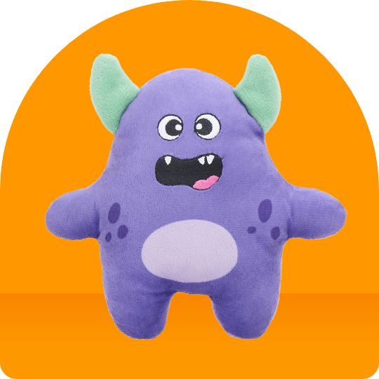 Purple monster dog toy