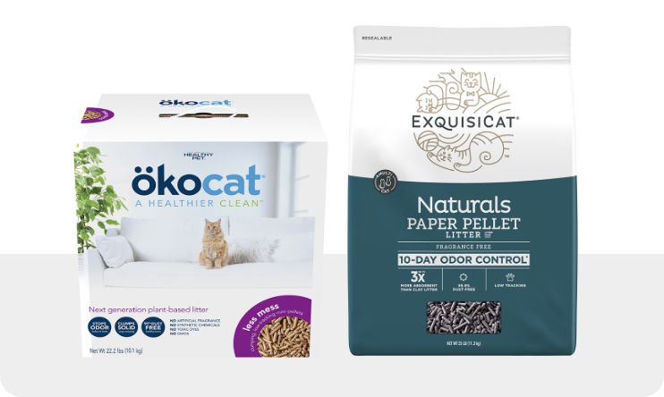 Buy 1, get the 2nd 25% off cat litter (excludes Catit) offer and two packages of cat litter