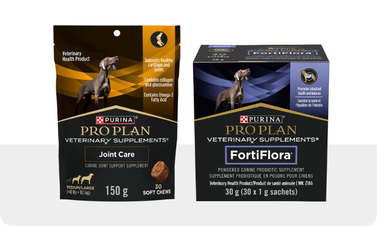 Save up to $11 Purina Pro Plan Veterinary dog & cat supplements offer and two packages of supplements