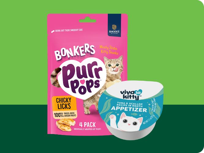 Two packages of cat treats