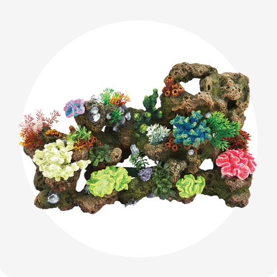 Stone and coral aquarium ornament