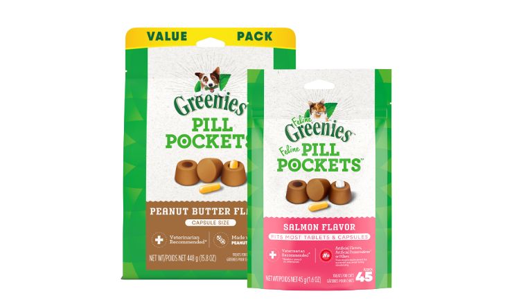 Two packages of Greenies Pill Pockets