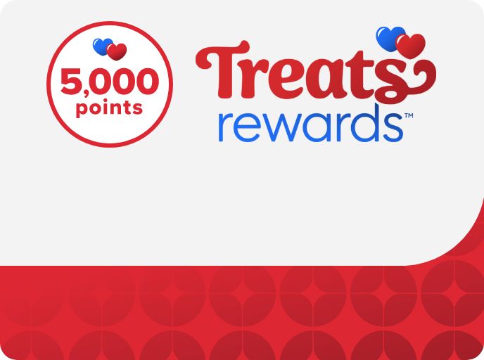 5,000 points and Treats Rewards text