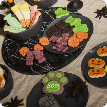 Plates of Halloween Treats