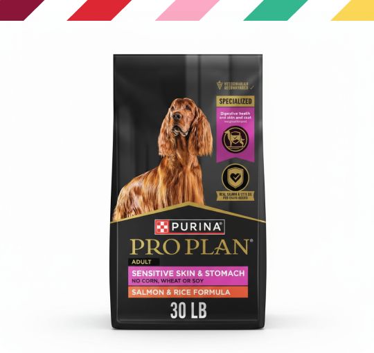 Bag of Purina Pro Plan dog food