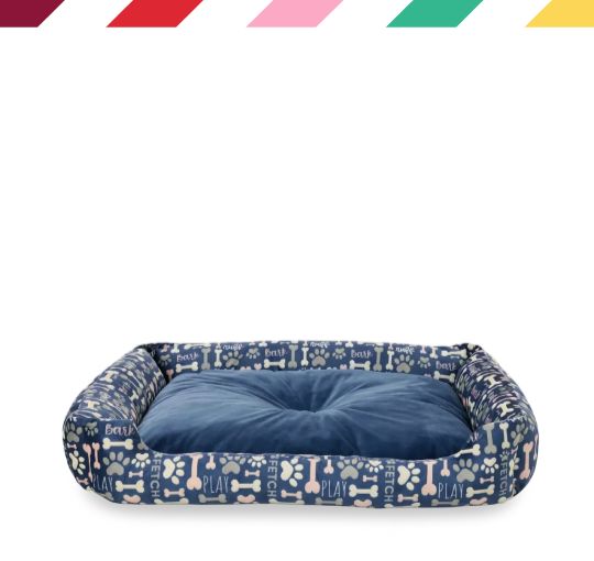 Blue dog bed