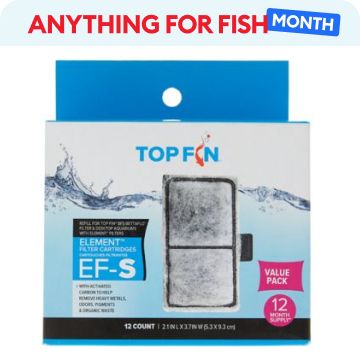 Anything for Fish Month message & a Top Fin cartridge