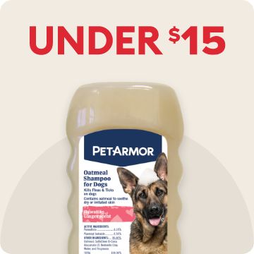 Under $15 message and flea & tick products