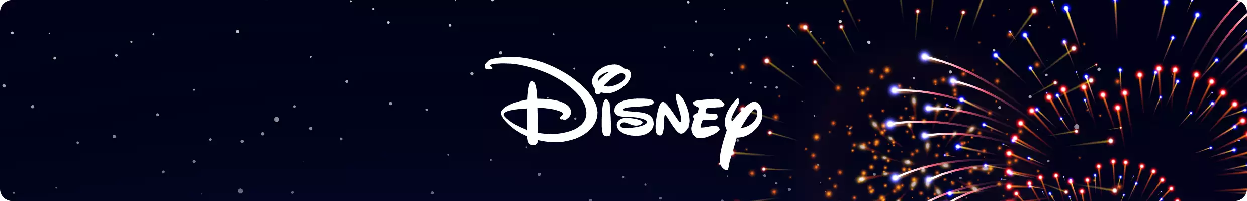 Disney logo with fireworks