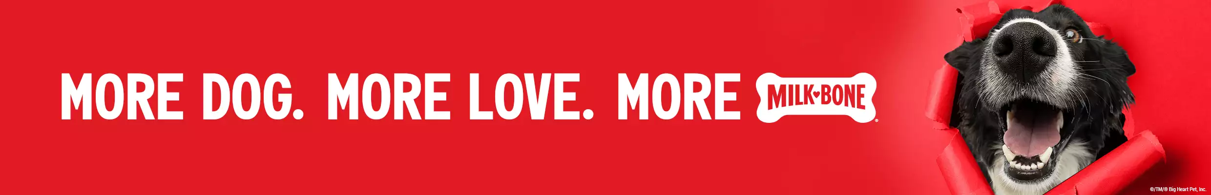 More Dog More Love More Milk-Bone text with dog 