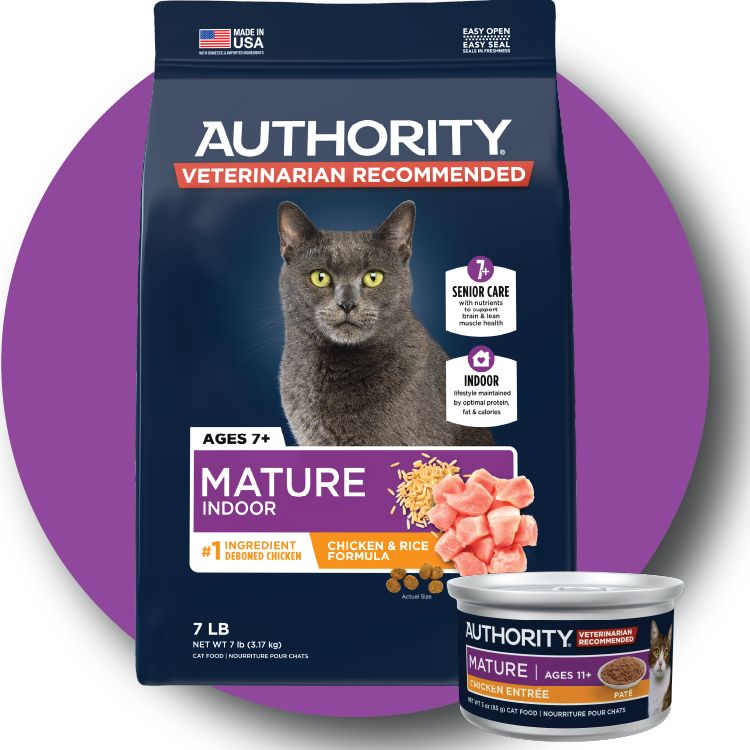 Authority senior cat food