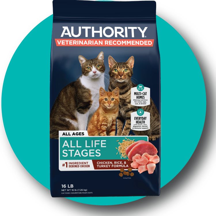 Authority cat food for all life stages
