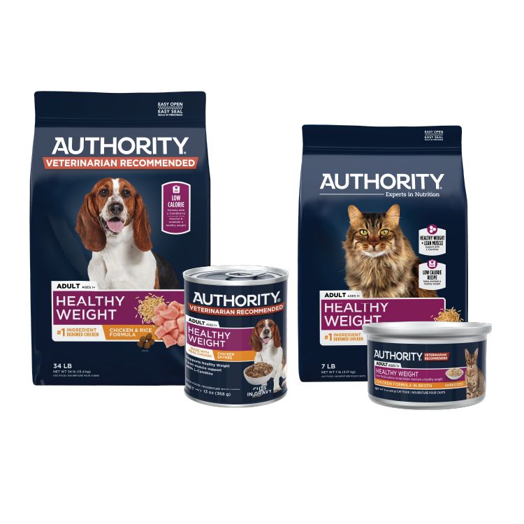 Authority cat & dog food for healthy weight