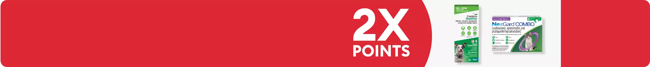 2X points text with pharmacy product