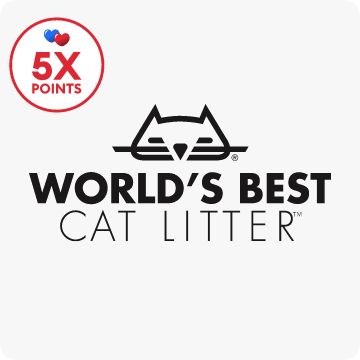 World's Best Cat Litter logo & 5X points callout