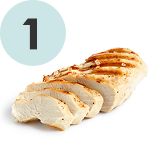 Sliced white chicken breast