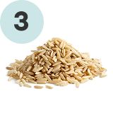 Small pile of whole grains