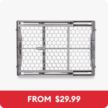 Top Paw Expandable Plastic Dog Gate & the callout, From $29.99