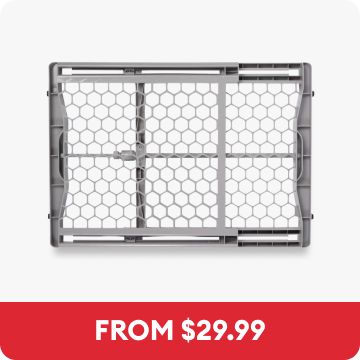 Top Paw Expandable Plastic Dog Gate & the callout, From $29.99