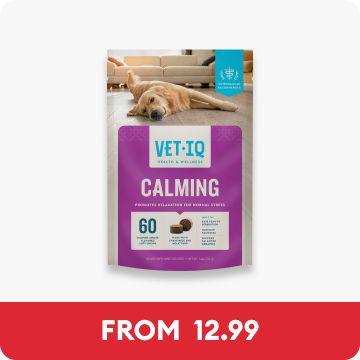 VetIQ Dog Calming Soft Chews & the callout, From $12.99