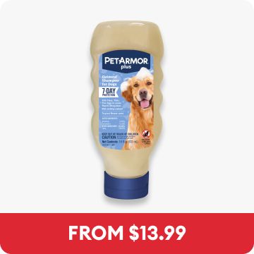 PetArmor Plus Flea & Tick Oatmeal Shampoo for Dogs & the callout, From $13.99