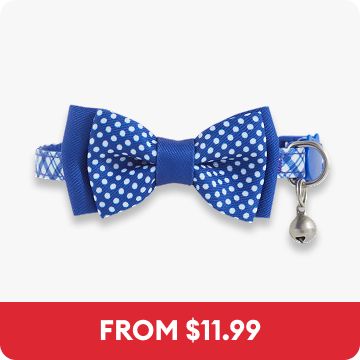 Whisker City Blue Plaid Cat Collar & the callout, From $11.99