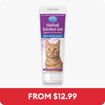 PetAg Cat Supplement Hairball Solution Gel & the callout, From $12.99